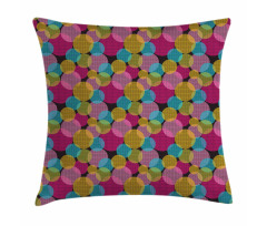 Vibrant Round Spots Pillow Cover
