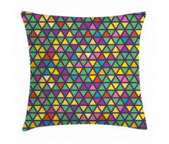 Grid Mosaic Triangles Pillow Cover
