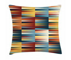 Long Colored Triangles Pillow Cover