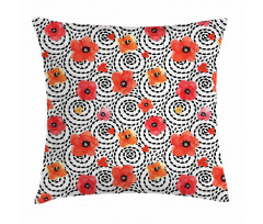 Watercolor Petals Spirals Pillow Cover