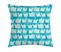 Cartoon Snails Leaves Pillow Cover