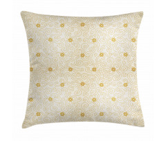 Tiny Flowers Curves Pillow Cover