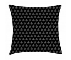 Drops Scrolled Pillow Cover