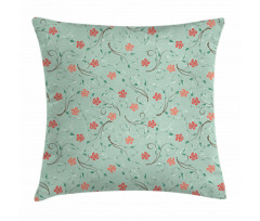 Tender Branches Curly Pillow Cover