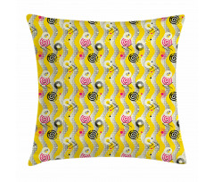 Pixelated Waves Halftone Pillow Cover