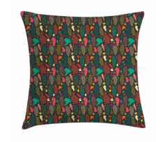Tribal Shapes Spirals Pillow Cover
