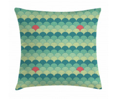 Half Circles Spirals Pillow Cover