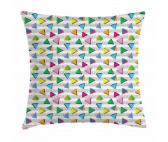 Triangles Dots Spouts Pillow Cover