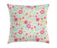 Blossoming Field Fern Leaves Pillow Cover