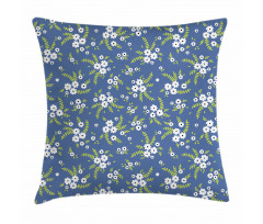 Spring Blooms Field Retro Pillow Cover