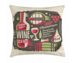 Alcoholic Hard Drinks Bottles Pillow Cover