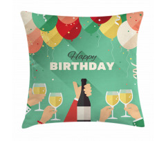 Happy Birthday Greeting Pillow Cover