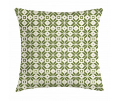 Square Tiles Tangled Lines Pillow Cover