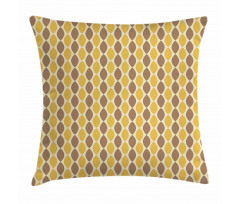 Oval Shapes Retro Colors Pillow Cover