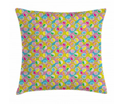 Memphis Style Circles 80s Pillow Cover