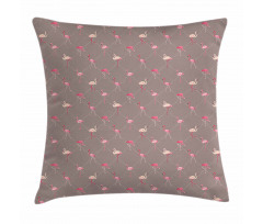 Exotic Birds Checkered Pillow Cover
