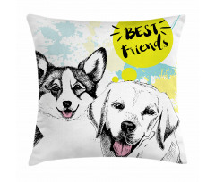 Best Friends Typography Pillow Cover
