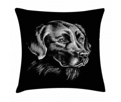 Sketch Art Retriever Puppy Pillow Cover