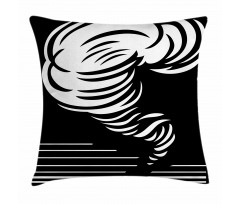 Monochrome Twister Design Pillow Cover