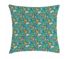 Hippo Parrot Koala and Deer Pillow Cover