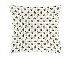 Honey Bees Childish Cartoon Pillow Cover