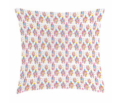 Colorful Pastel Plumage Pillow Cover