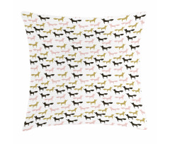 Foxes Pattern with Dots Pillow Cover