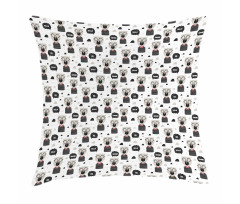 Hello Howdy Comic Animals Pillow Cover