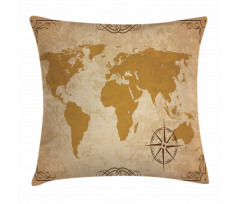 Vintage Cartography Art Pillow Cover