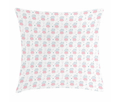 Cows in Dresses and Hearts Pillow Cover