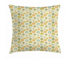 Trees Hearts and Flowers Pillow Cover