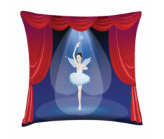 Winged Dancer on the Stage Pillow Cover