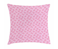 Pointe Shoes with Flowers Pillow Cover