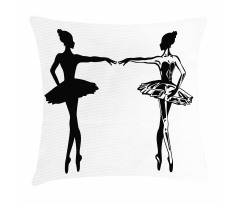 Dancers in Classic Dresses Pillow Cover