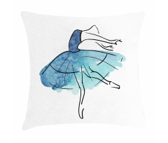 Watercolor Tutu Blue Tones Pillow Cover