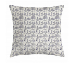 Sketch Art Laboratory Objects Pillow Cover