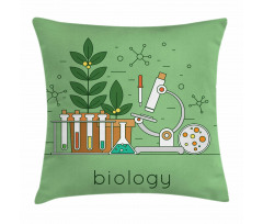 Biology Laboratory Workspace Pillow Cover