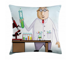 Scientist Chemist Test Tubes Pillow Cover