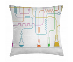 Beakers with Solution and Tubes Pillow Cover