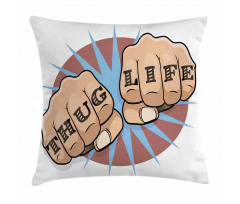 Punching Fists Comic Book Pillow Cover
