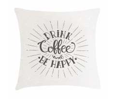 Coffee Words Grunge Effect Pillow Cover