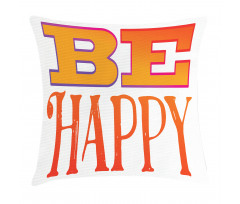 Sketchy Style Text Words Pillow Cover