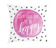 Watercolor Spot with Words Pillow Cover