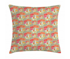 Wild Forest Mushrooms Food Pillow Cover