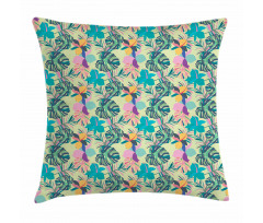Hawaii Botany Flowers Pillow Cover