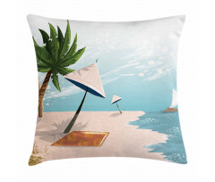 Beach Landscape Paradise Pillow Cover
