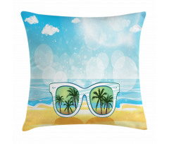 Sunglasses Reflection Tree Pillow Cover