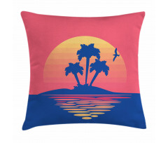 Tropical Land Horizon Pillow Cover
