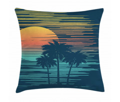 Evening Sun Sea Sky Pillow Cover
