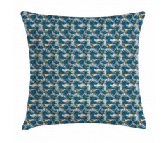 Pineapples Palm Leaf Pillow Cover